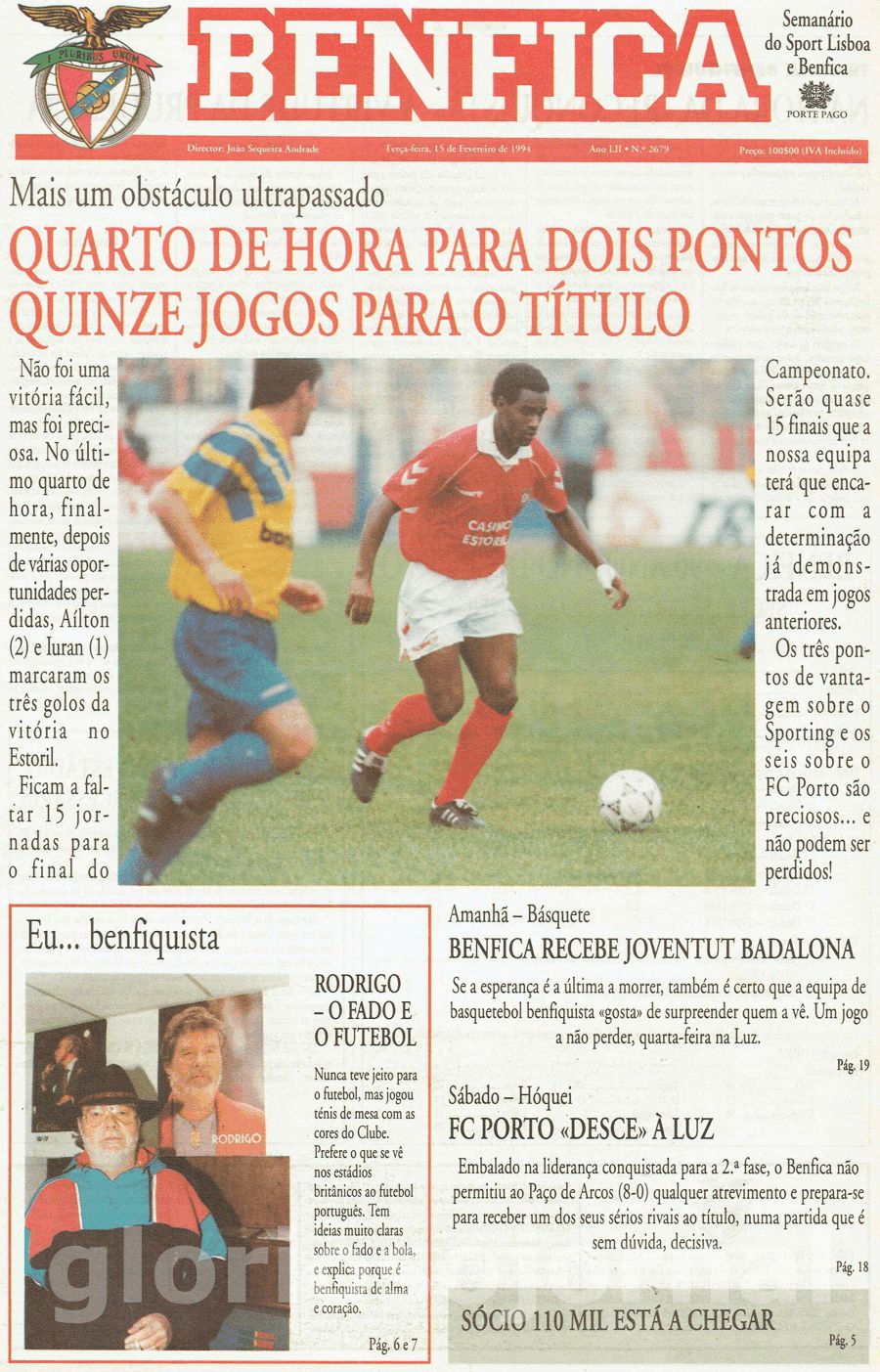 jornal o benfica 2679 1994-02-15